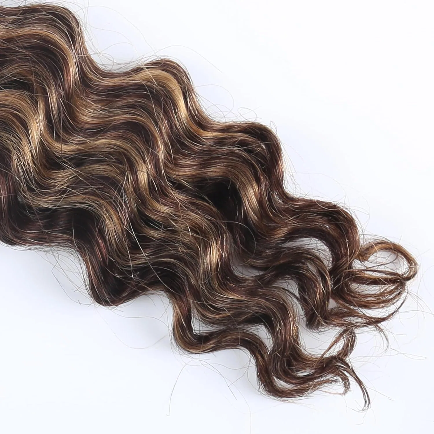 Натуральные волосы для плетения кос Deep Wave от Generic Folique, #430 Ombre Brown — фото 4