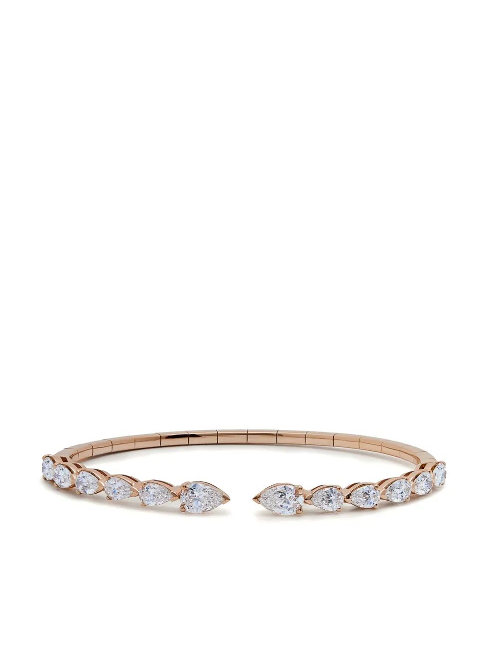 

Браслет-кафф из розового золота с бриллиантами Jewels Aficionado, розовый