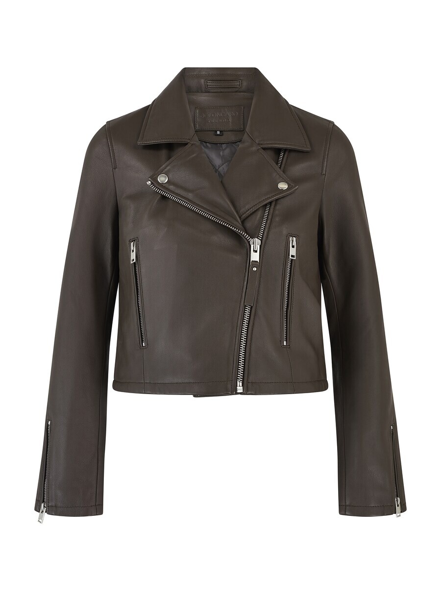 

Кожаная куртка Bolongaro Trevor Between-Season Jacket Minimal, цвет muddy colored