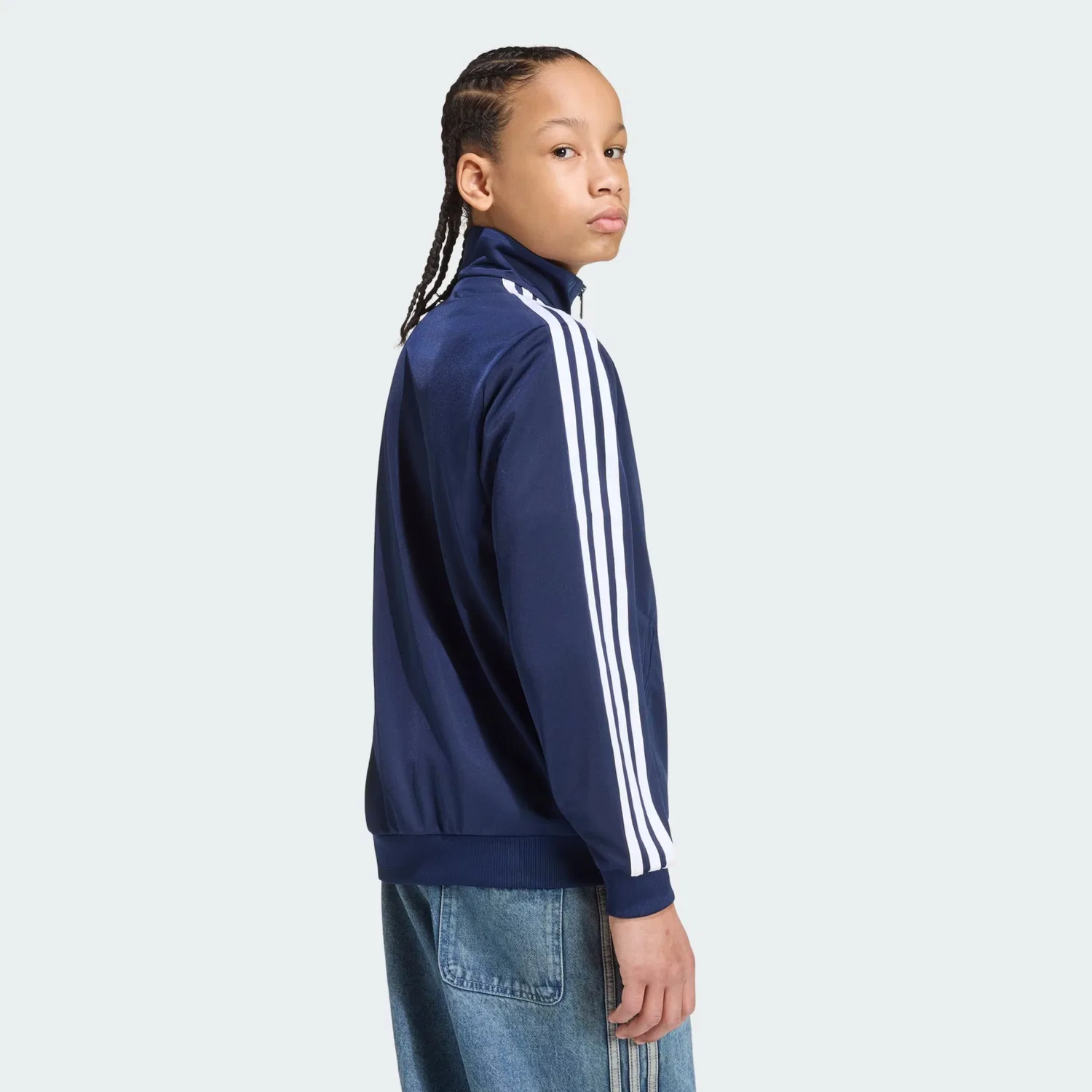 Толстовка на молнии Adidas Originals Firebird темно-синего цвета — фото 3