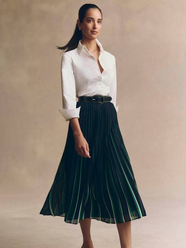 

Плиссированная юбка Vida Hobbs, Navy/Green