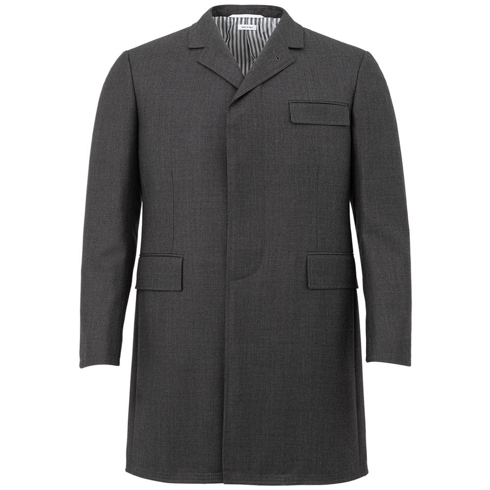 

Классическая серая шерстяная куртка Thom Browne