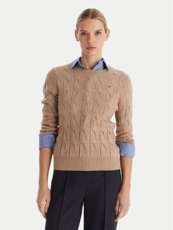 

Свитер regular fit WW0WW43586 Tommy Hilfiger, бежевый
