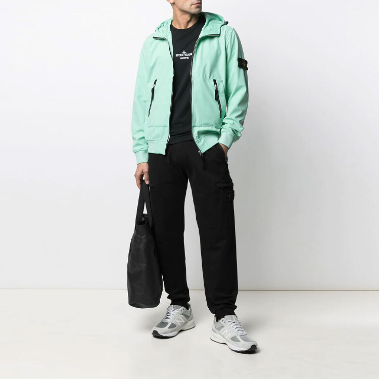Футболка мужская Stone Island с рисунком, черный — фото 3