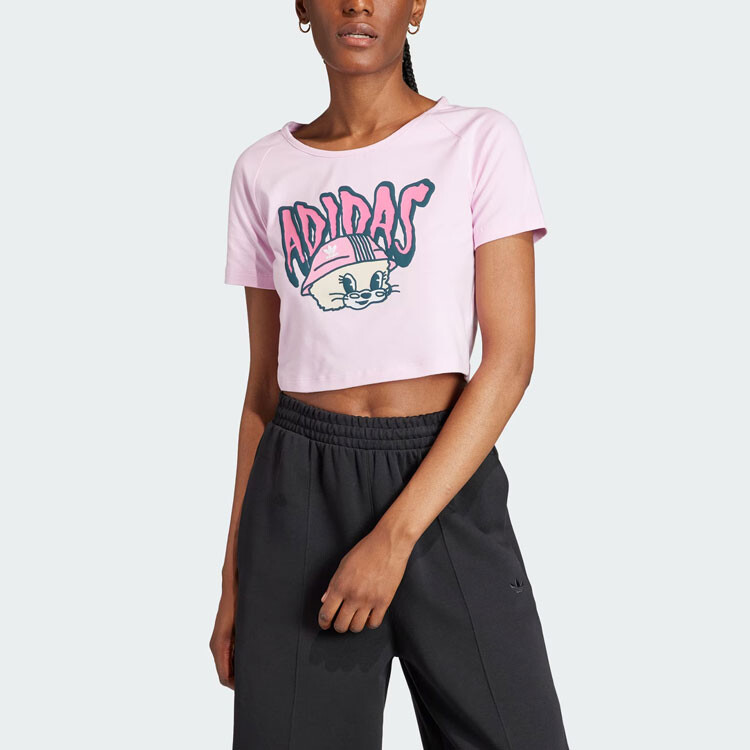 Футболка GRAPHIC BABY женская розовая Adidas Originals — фото 2