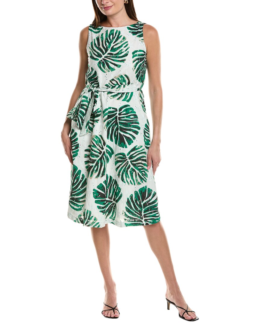 

Платье миди Anne Klein с ажурными вставками, зеленый