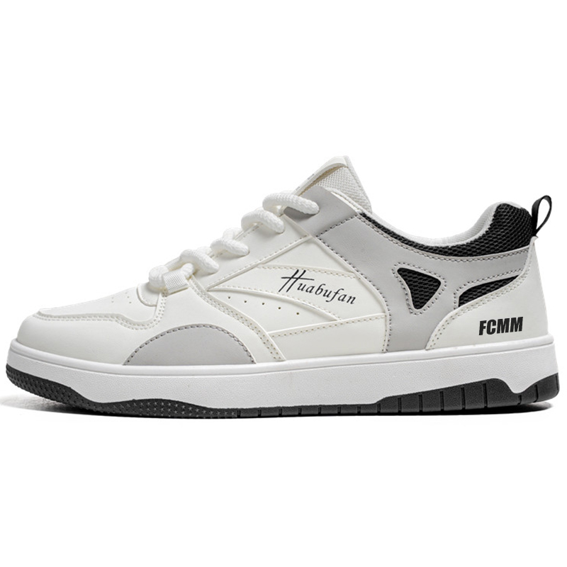 

Нескользящие износостойкие низкие мужские кроссовки FCMM, White Black