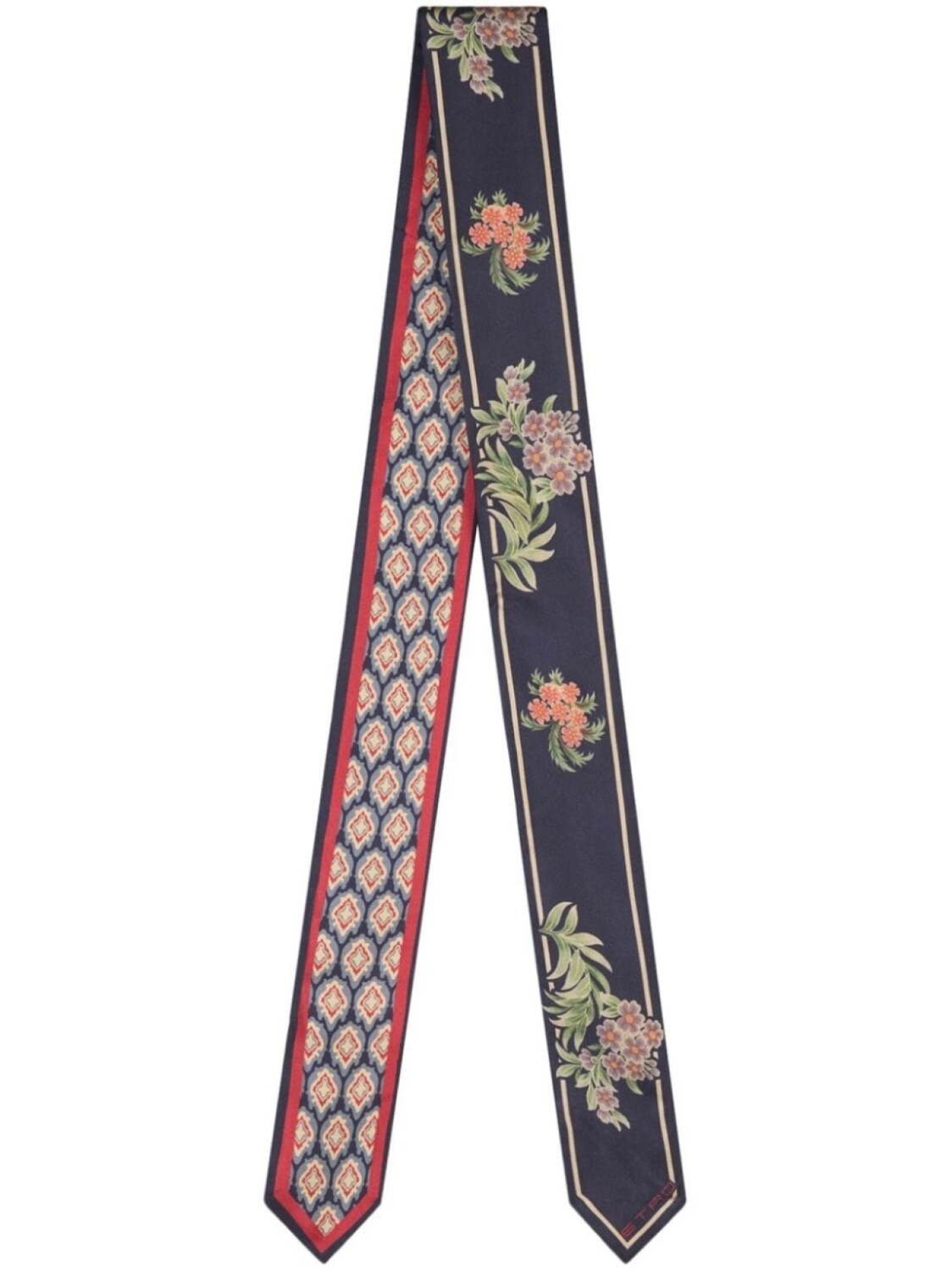 

ETRO шелковый шарф с узором пейсли, синий