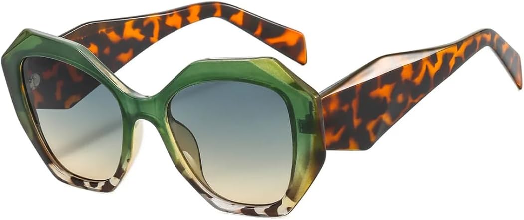 

Солнцезащитные очки с защитой от УФ-излучения UV400 | Леопардовый градиентный «кошачий глаз» | Линзы конфетных цветов для женщин и мужчин, для занятий спортом на открытом воздухе и вождения DSVIGF, Green Leopard Brown