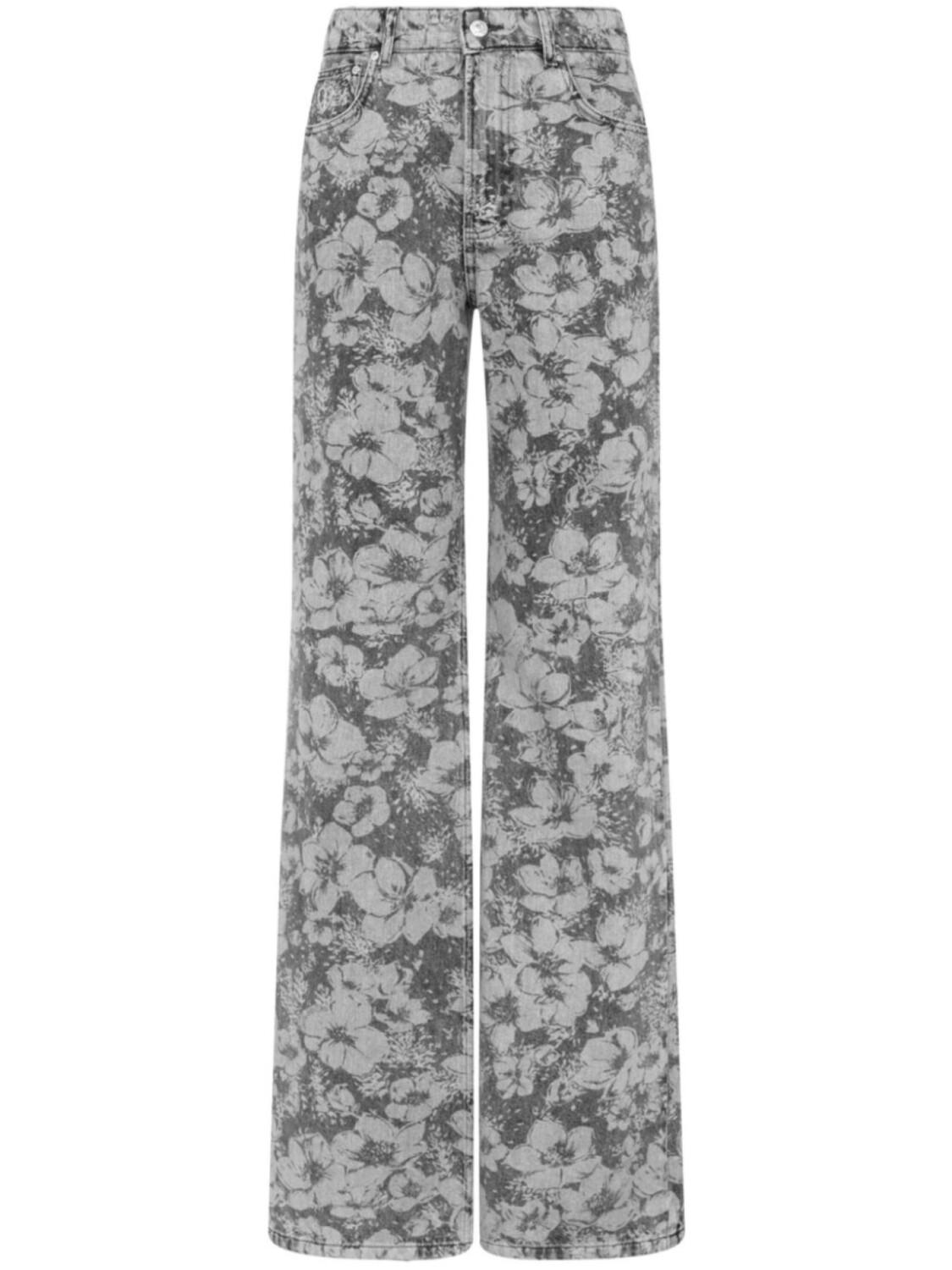 

MOSCHINO JEANS брюки с цветочным принтом, серый