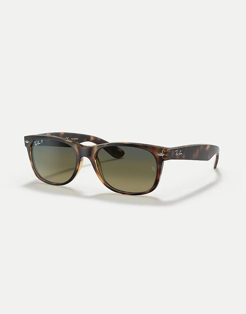 

Солнцезащитные очки Ray-Ban New Wayfarer Classic с квадратными поляризованными линзами и синими линзами в цвете «гавана»