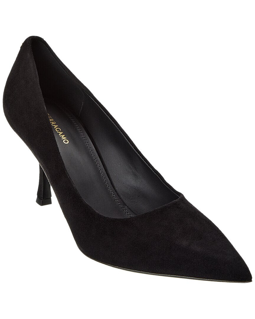 Замшевые туфли Ferragamo Elydea Salvatore Ferragamo, черный