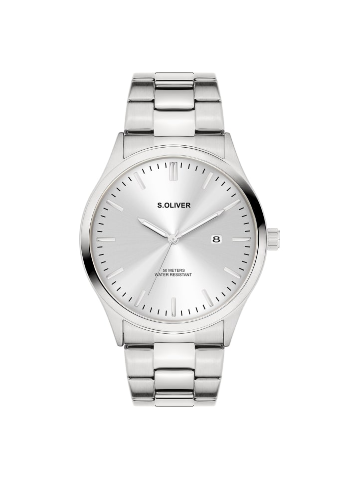 

s.Oliver Современные и вневременные наручные часы в серебристом цвете