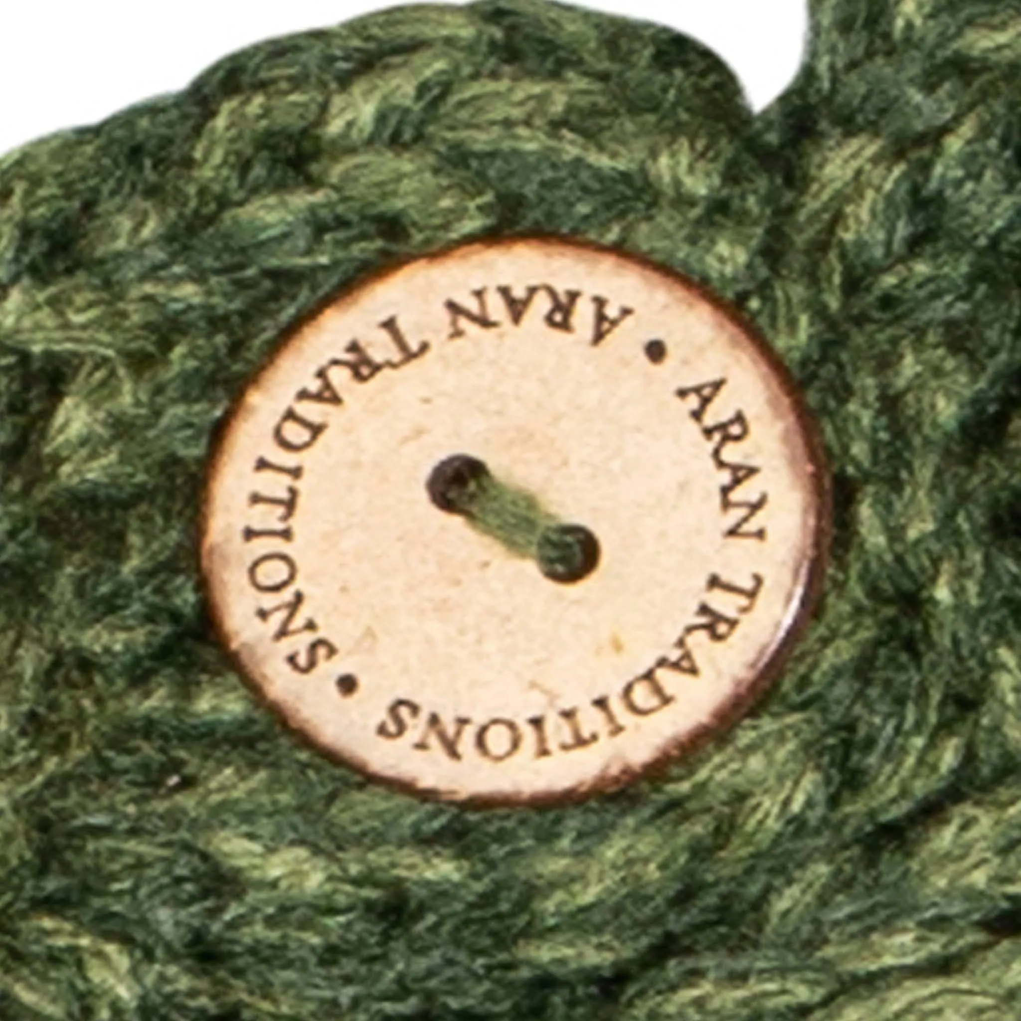 

Шарф на пуговицах арановой вязки косой вязки Aran Traditions, зеленый