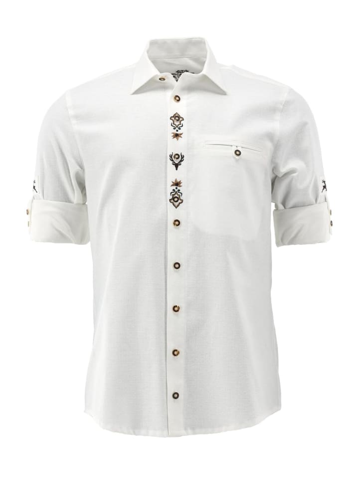 

Традиционная рубашка Молира белого цвета OS-Trachten