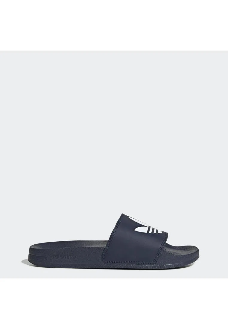 Шлепанцы, легкие, Adilette Lite, Adidas, белый/темно-синий — фото 2