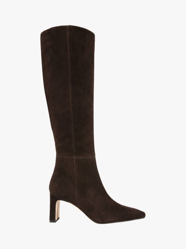 Ботинки Sylvia до колена из замши Wide Calf Sam Edelman, Chocolate Brown