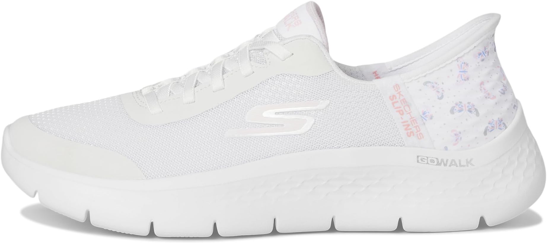 Кроссовки SKECHERS Performance Go Walk Flex Eva Hands Free Slip-Ins, цвет White/Pink — фото 4