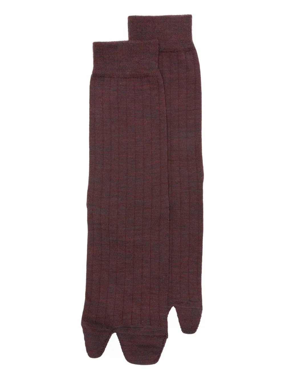 

Носки Tabi с ребристым носком, длинные MAISON MARGIELA, красный