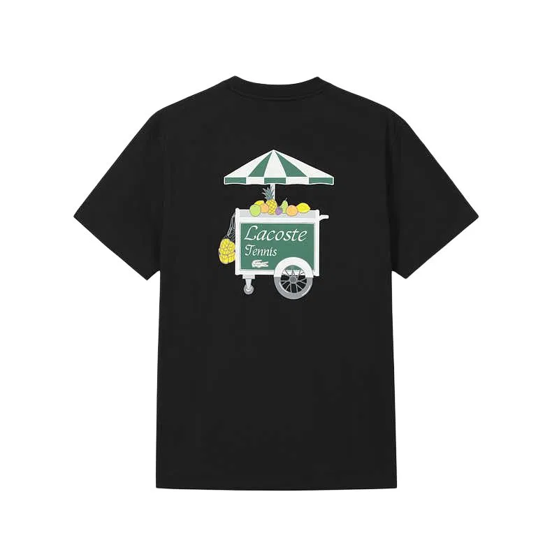 Футболка мужская Lacoste Moderate, с круглым вырезом, 031/черный — фото 3