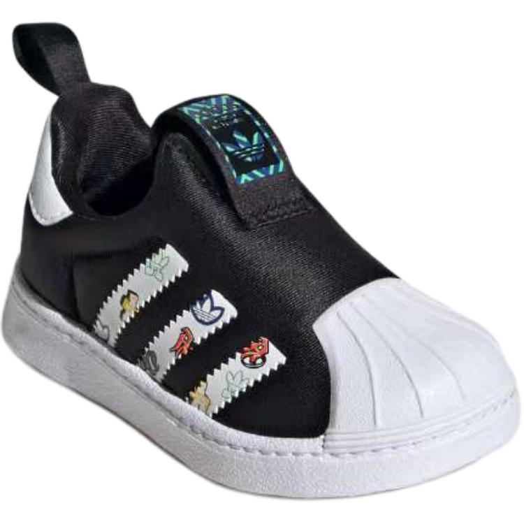 Adidas Originals Superstar 360 устойчивые к истиранию низкие детские ботинки black white для малышей — фото 4