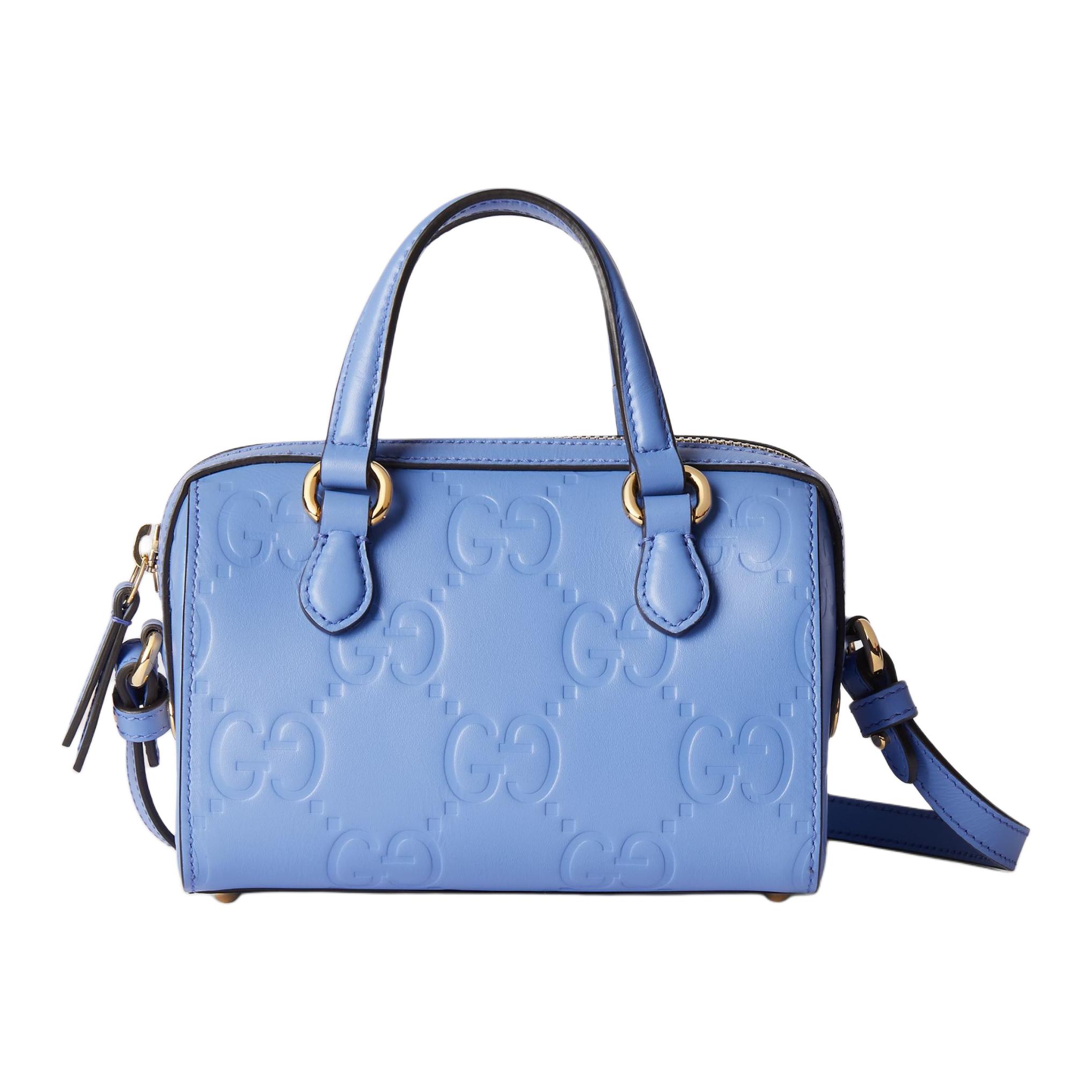 

GUCCI Кожаная сумка через плечо, кроссбоди, экстра мини женская blue