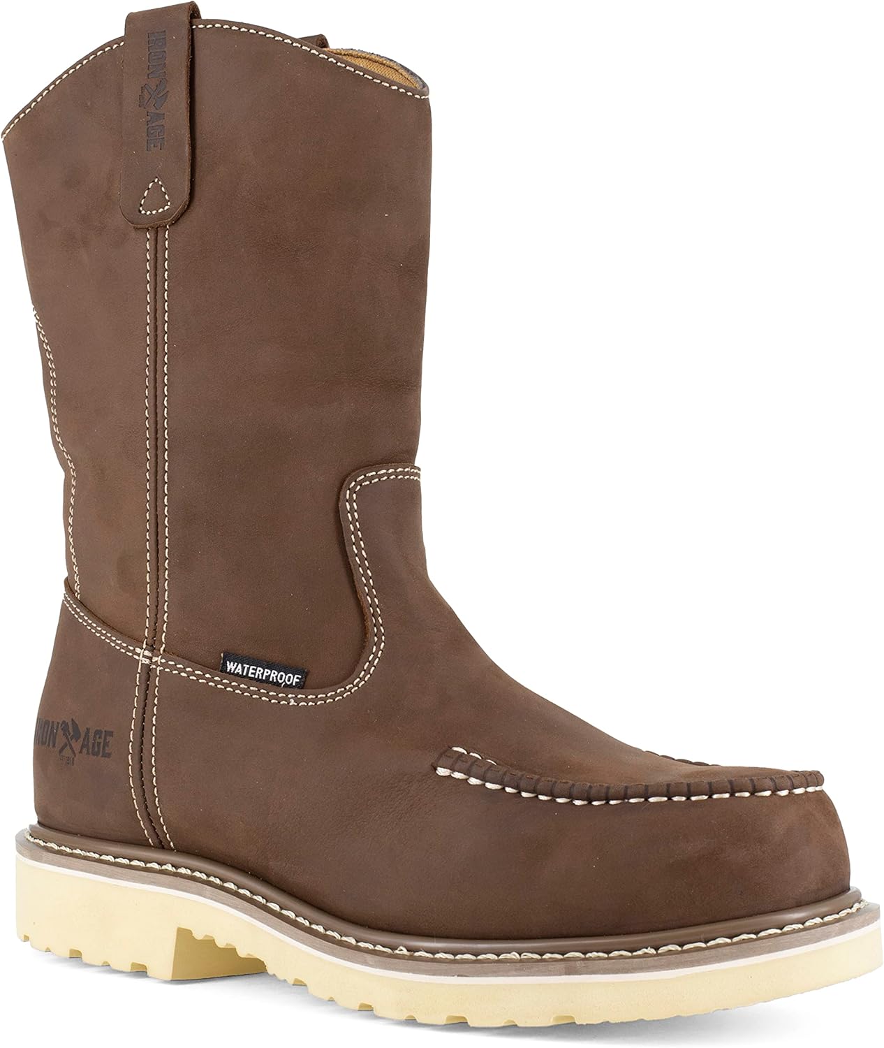 

Мужские ботинки Iron Age с композитным носком, водонепроницаемые, коричневый