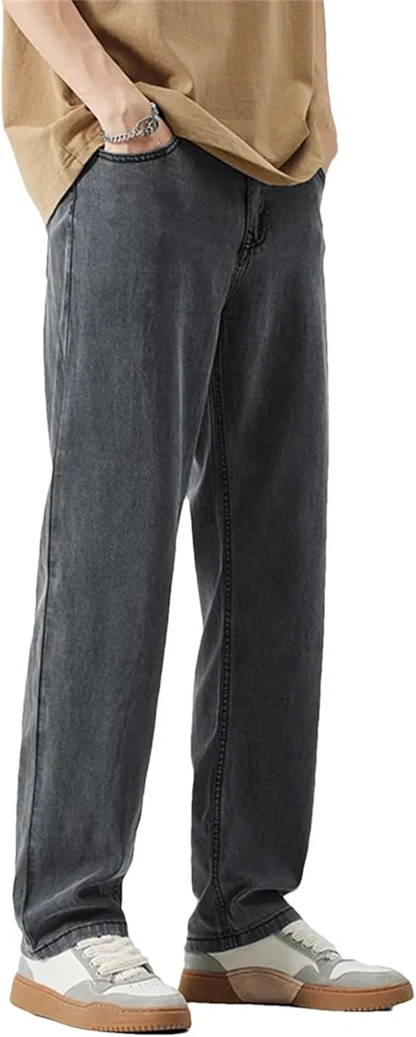 Джинсы, прямые, Mens Classic, серый