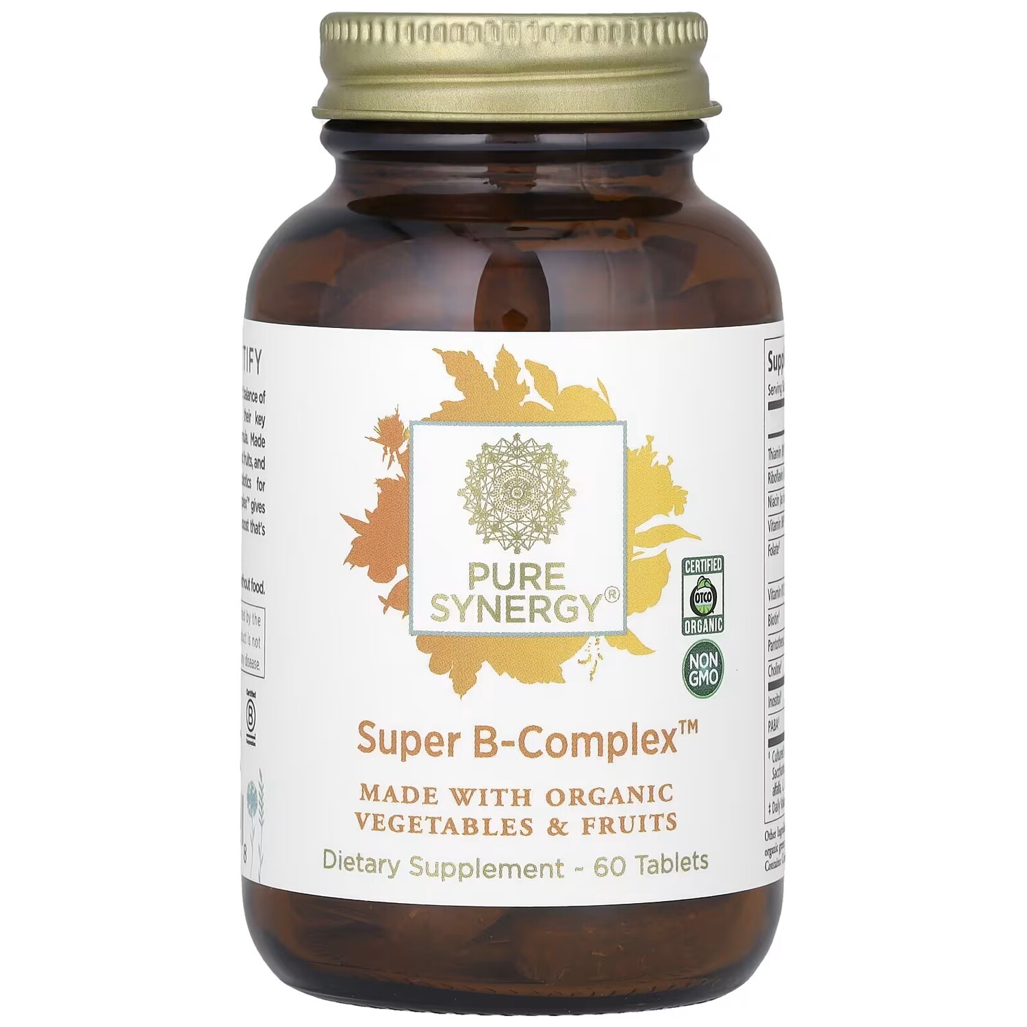 

Супер B-комплекс Pure Synergy без ГМО, 60 таблеток