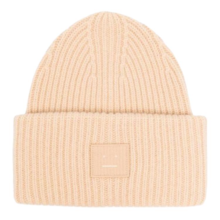 

Балаклава с ребристым узором Acne Studios, бежевый