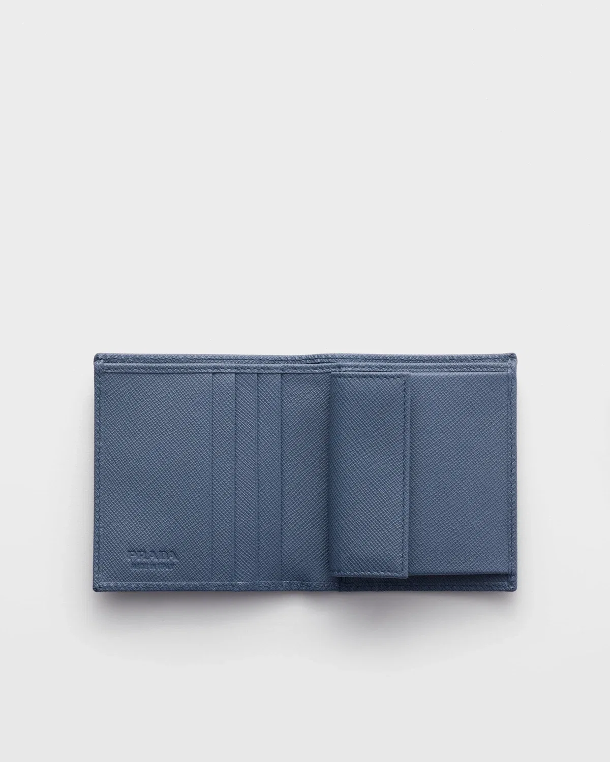 Кошелек из кожи Saffiano Prada, синий — фото 2