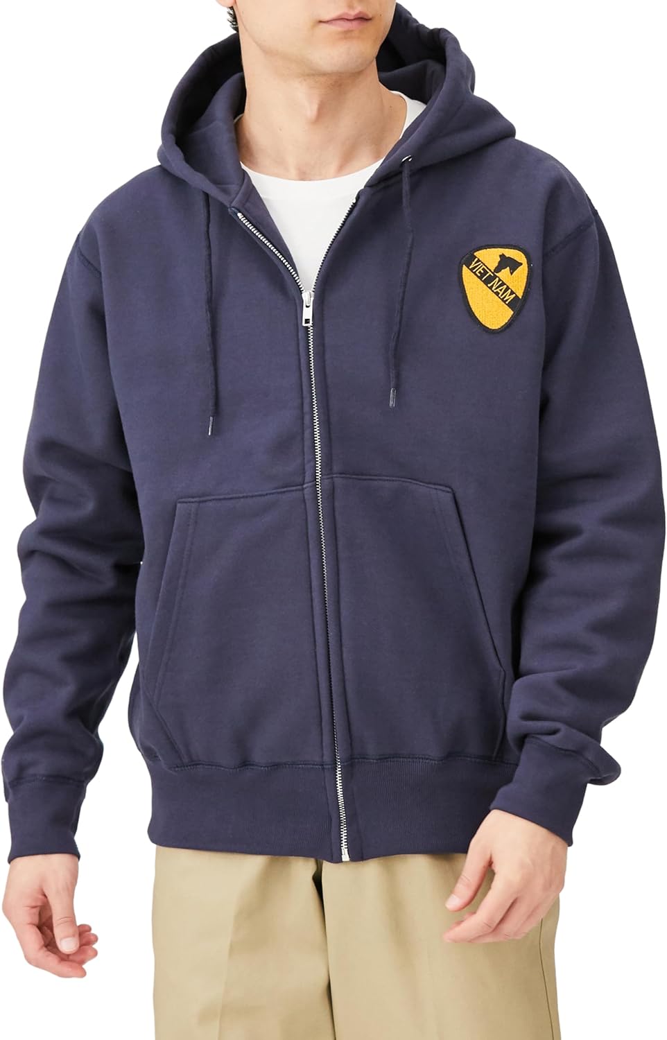 

Толстовка с капюшоном в стиле F, нашивка с гербом армии США, на флисовой подкладке, на молнии, темно-синяя, размер M F-Style