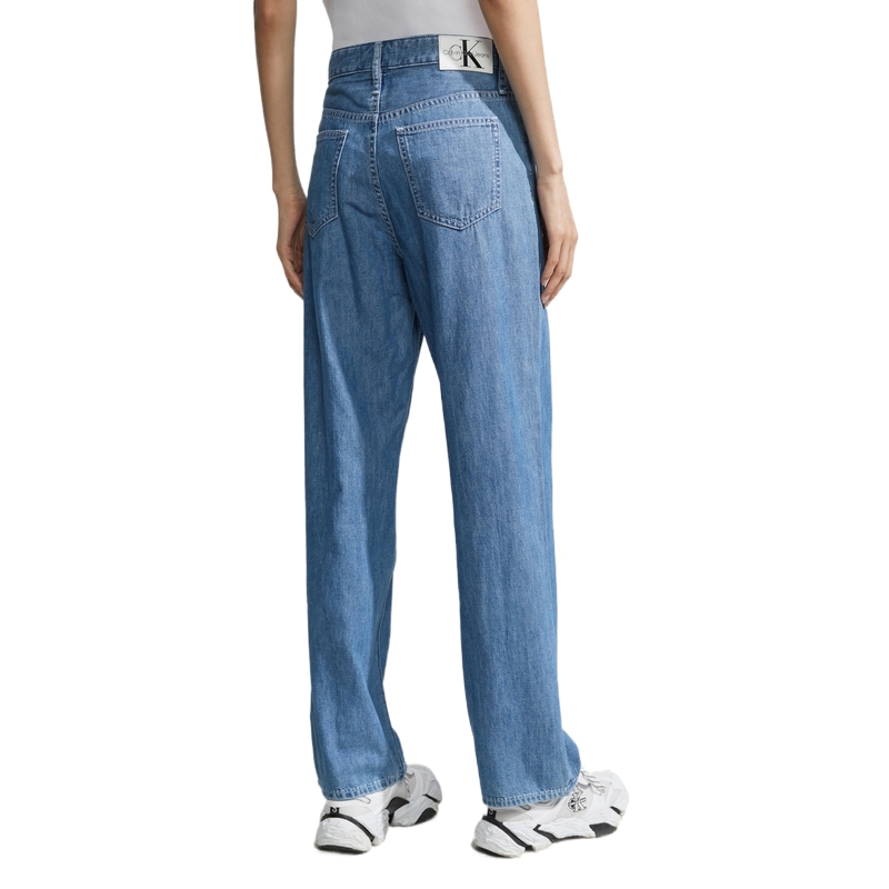 Кальвин Кляйн SS23 Джинсы Fork 90 Series Женские Деним Синий, 1A4-Denim Blue — фото 2