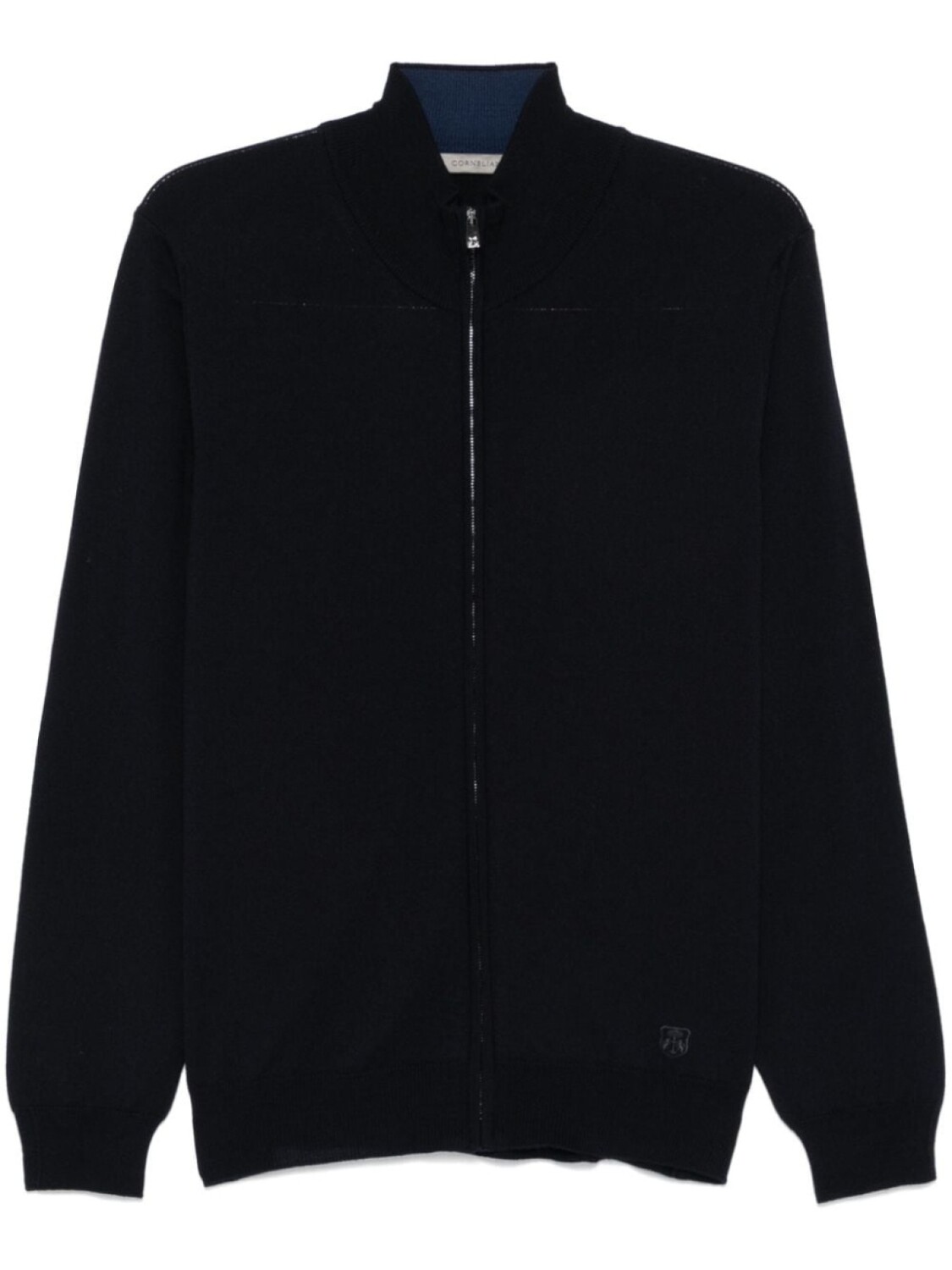 

Corneliani кардиган с вышитым логотипом, синий