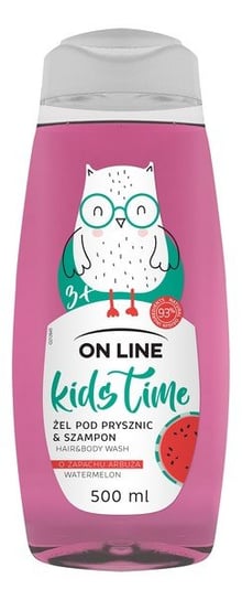 

В1 гель для душа и шампунь для детей Арбуз 500мл On Line Kids Time 2