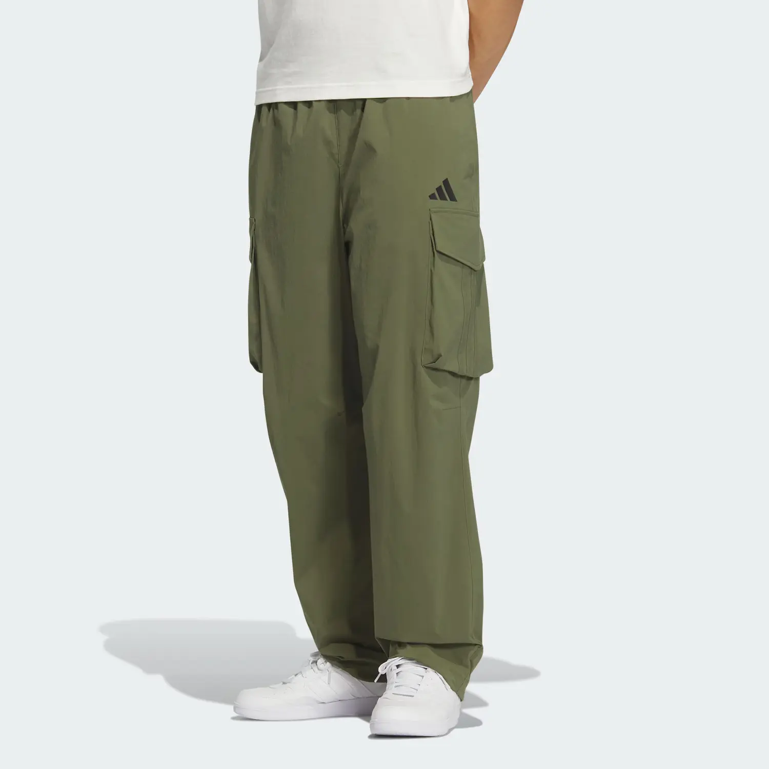 SS25 Loose Fit Cargo повседневные брюки мужские Adidas, оливковый — фото 2