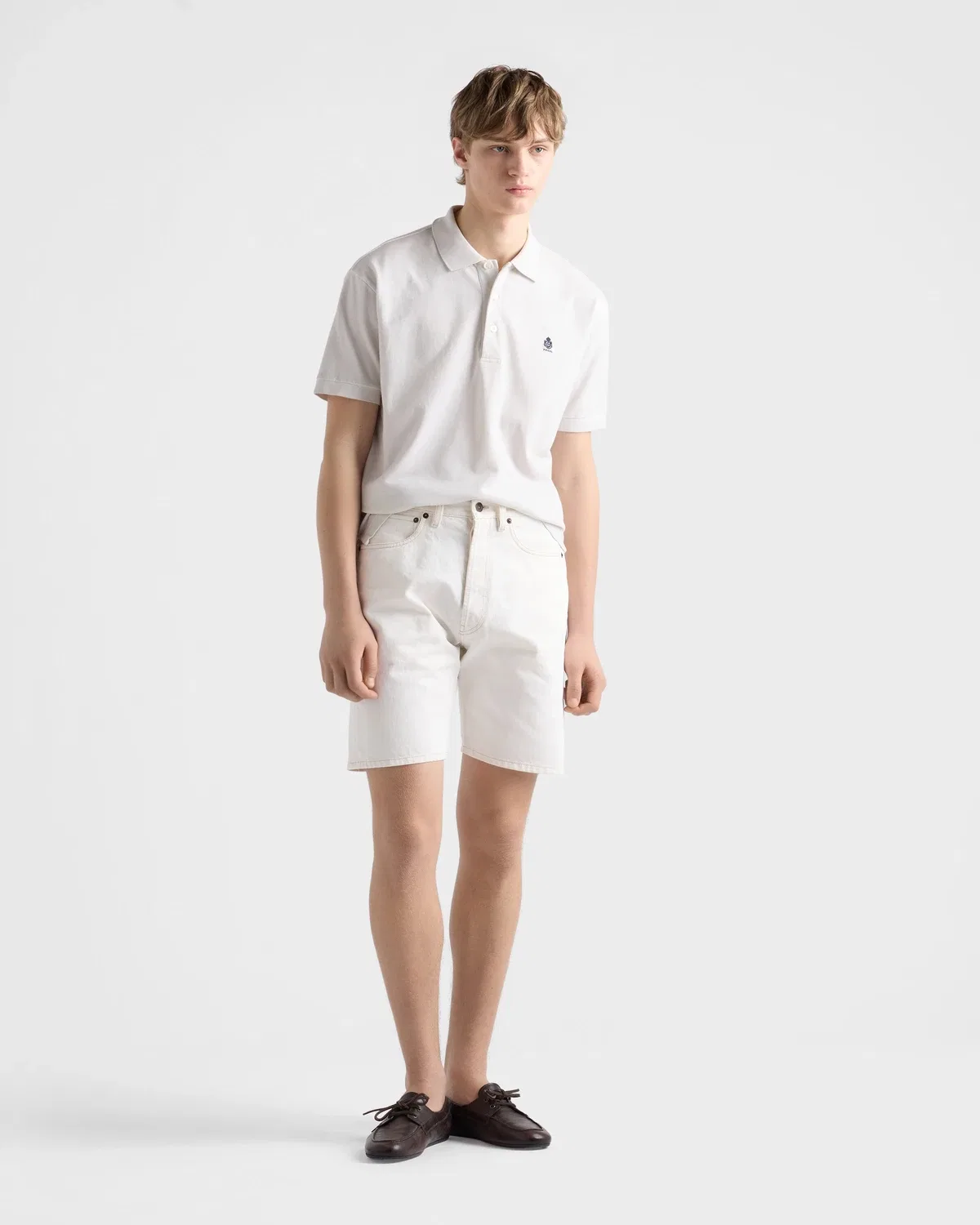 Старые джинсовые бермуды Prada, белый — фото 2