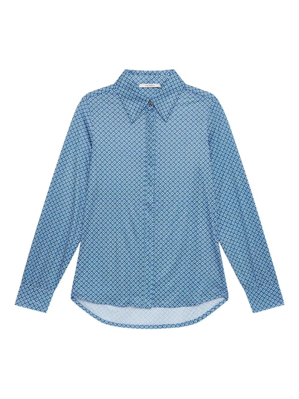 

Рубашка с геометрическим принтом и воротником MALIPARMI, синий