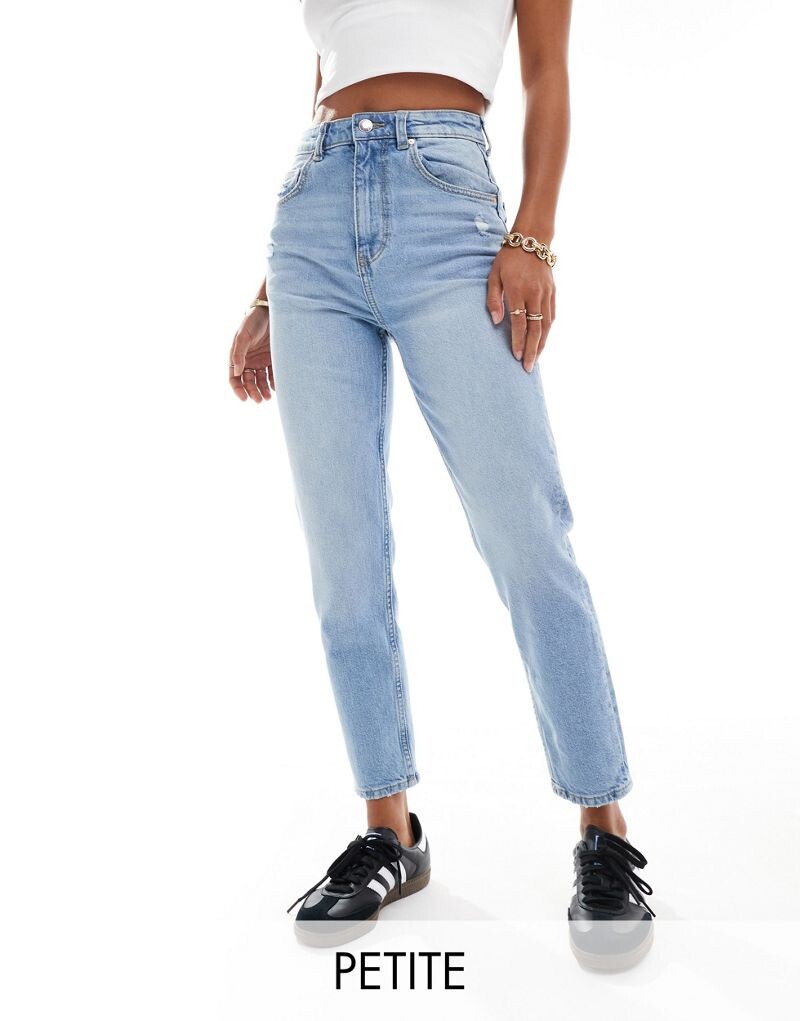 

Голубые комфортные джинсы для мамы Bershka Petite