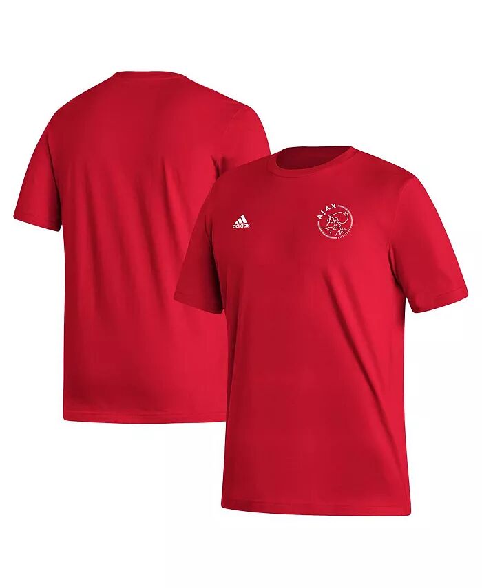 

Мужская красная футболка Ajax Crest Adidas, красный