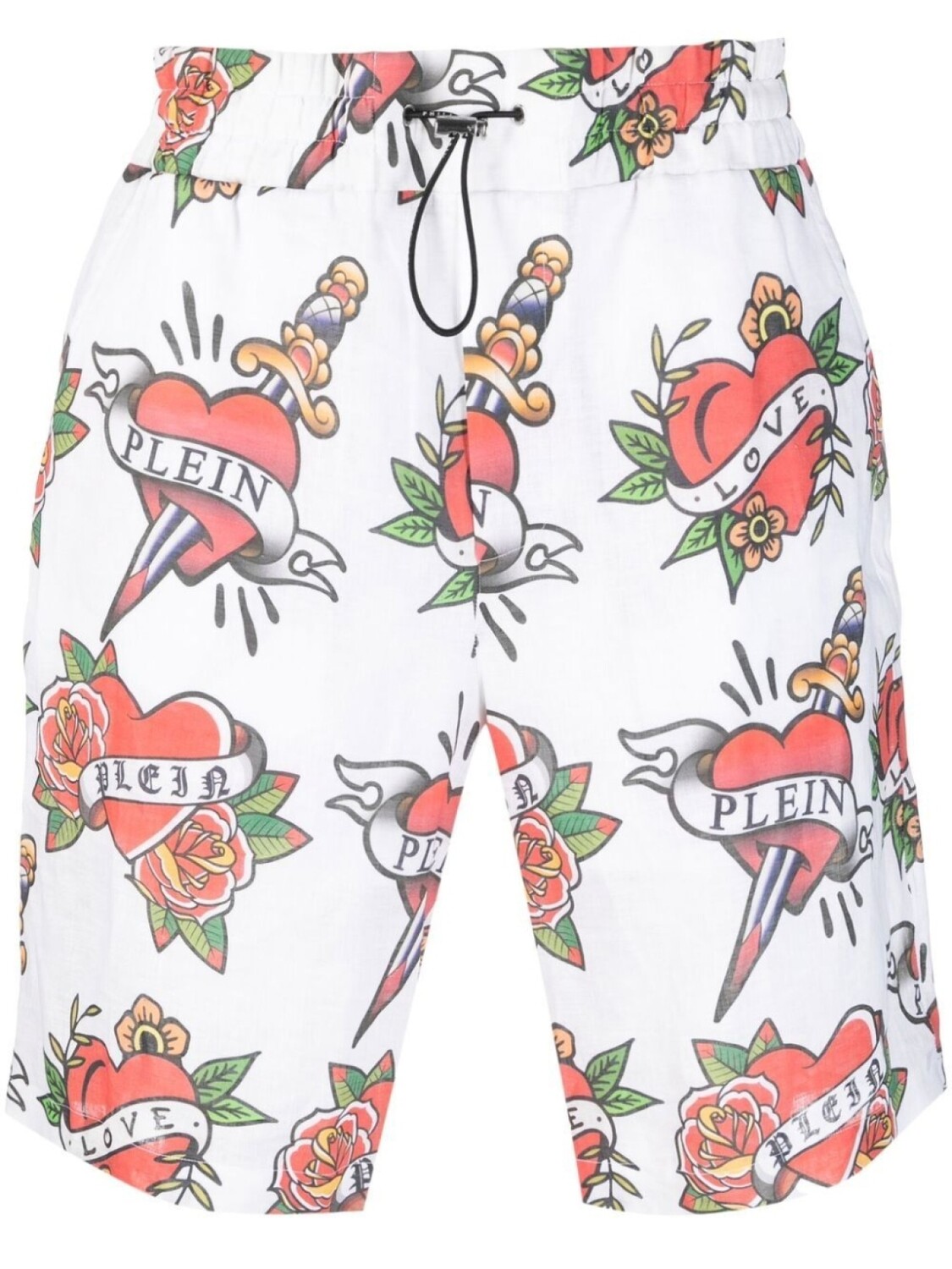 

Philipp Plein льняные шорты Love, белый