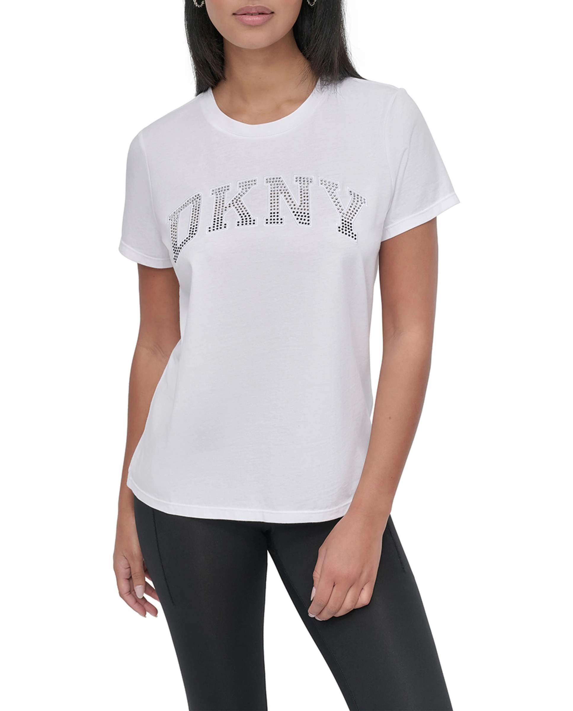 

Женская футболка с коротким рукавом и круглым вырезом Dkny Jeans, белый