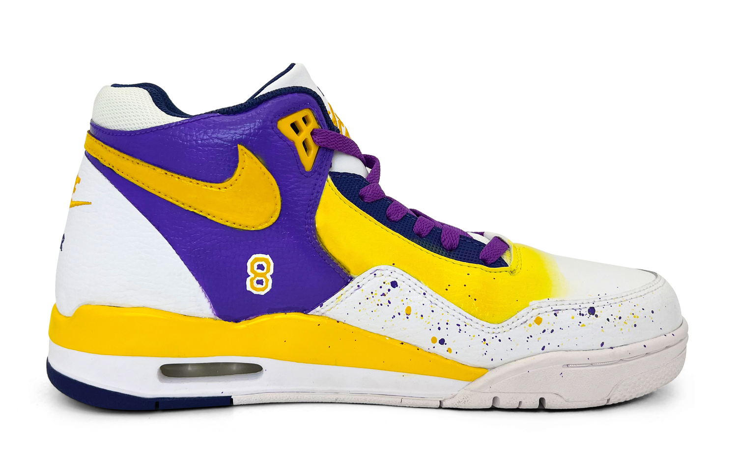 Nike Легендарные баскетбольные кроссовки Flight Legacy Mid top устойчивые к истиранию мужские Purple — фото 4