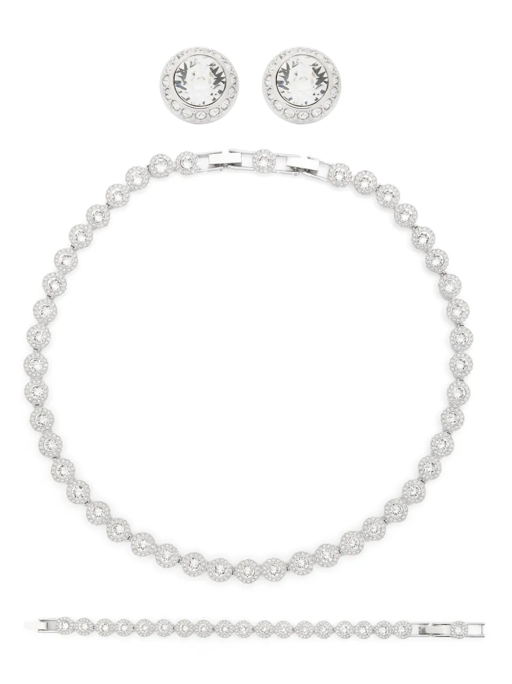 

Комплект Una Angelic Swarovski, серебряный