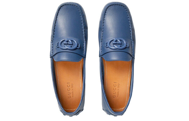 Туфли Gucci Interlocking G мужские, синий — фото 3