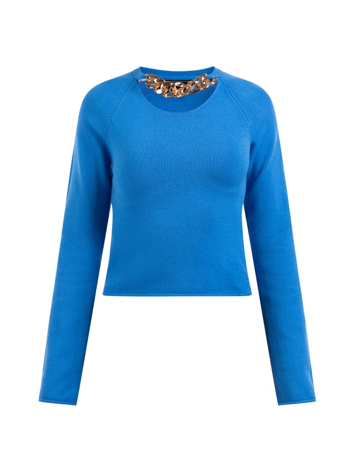 

Женский вязаный свитер королевского синего цвета faina