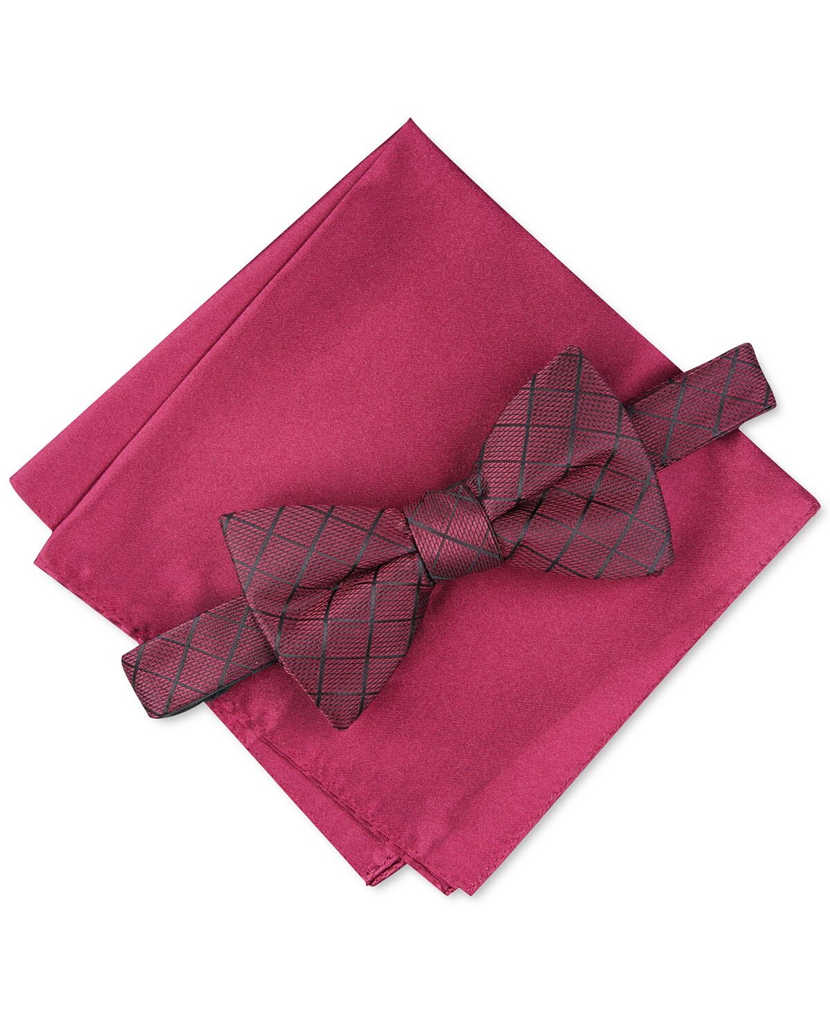 

Мужской комплект из заранее завязанного галстука-бабочки и однотонного нагрудного платка в сетку Alfani