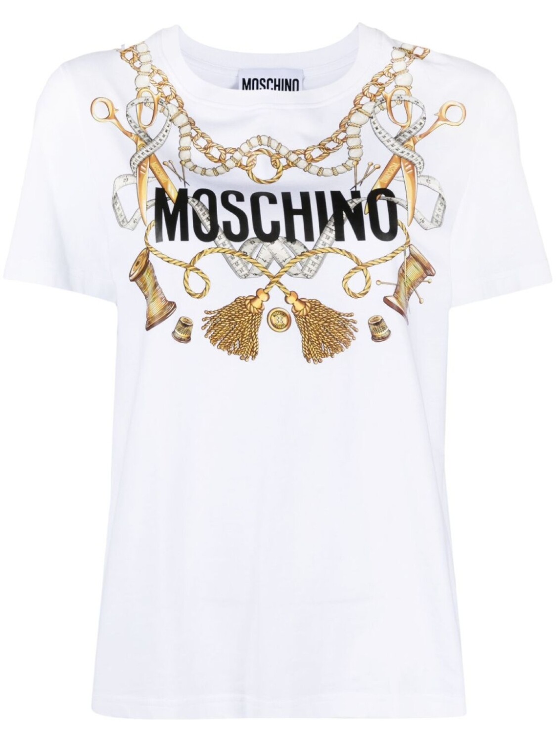 

Moschino футболка с логотипом, белый