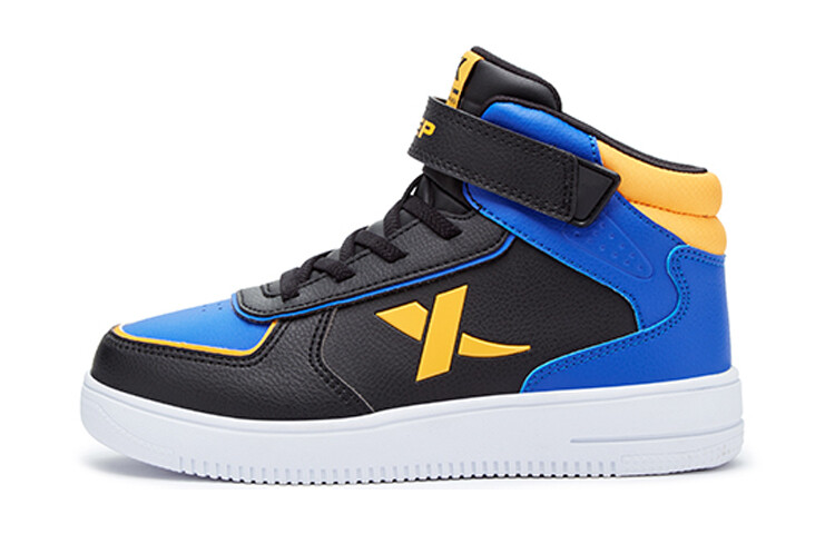 

Детские кроссовки для скейтбординга GS High-top черные/синие/желтые Xtep