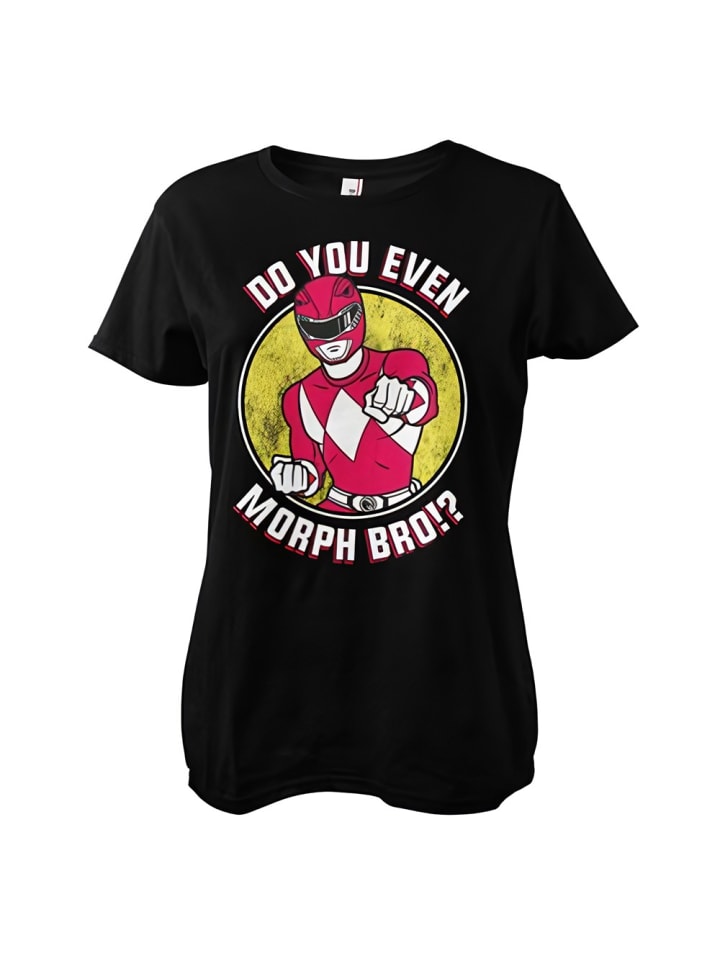

Футболка с надписью Do You Even Morph Bro Girly Tee черного цвета Power Rangers, Черный, Футболка с надписью Do You Even Morph Bro Girly Tee черного цвета Power Rangers